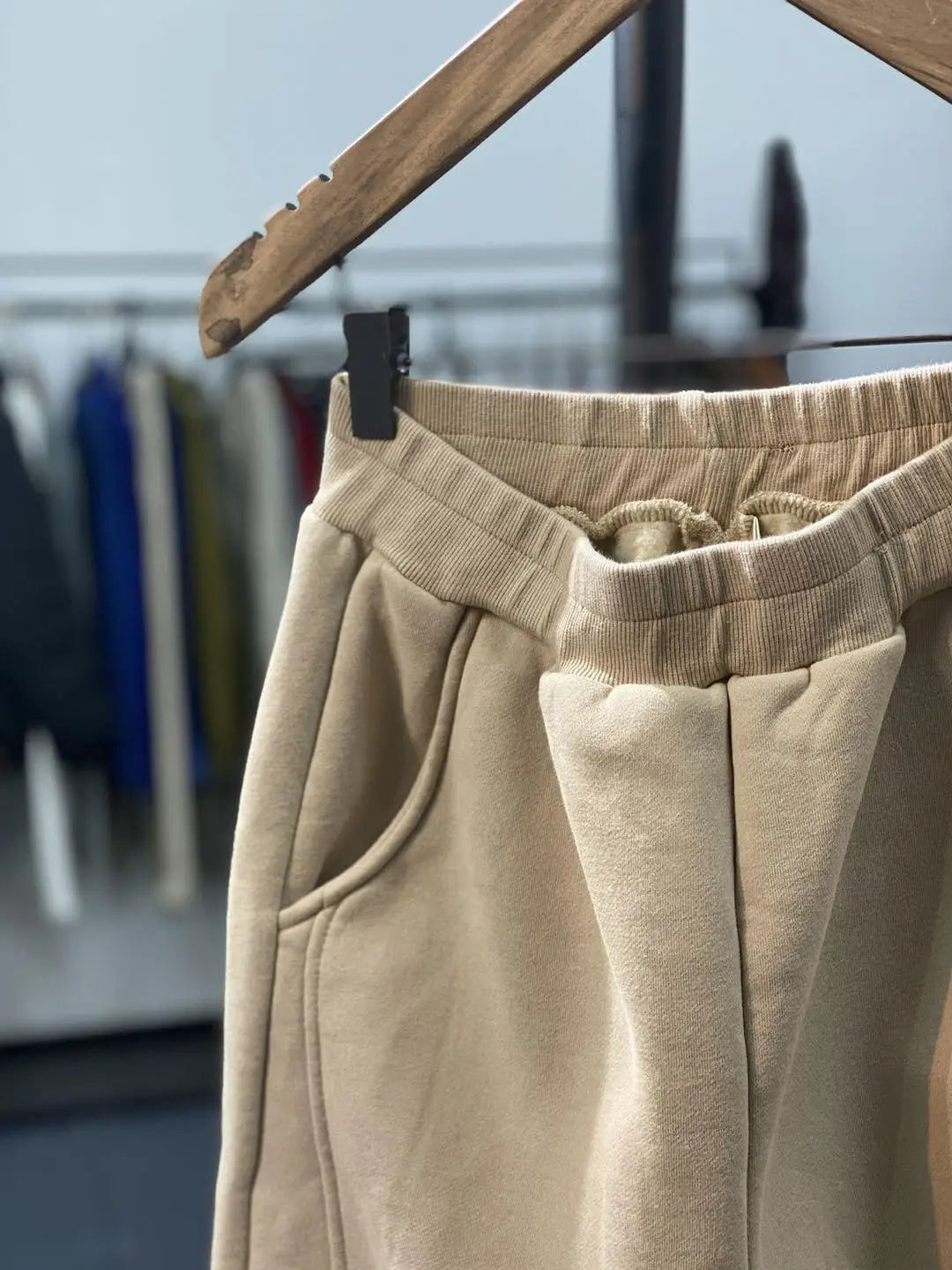 Autumn/Winter 150kg American Retro Cuffed Casual Trousers Men's Korean Slimming Patchwork Fleece-lined Harem Trousers Sweatpants.