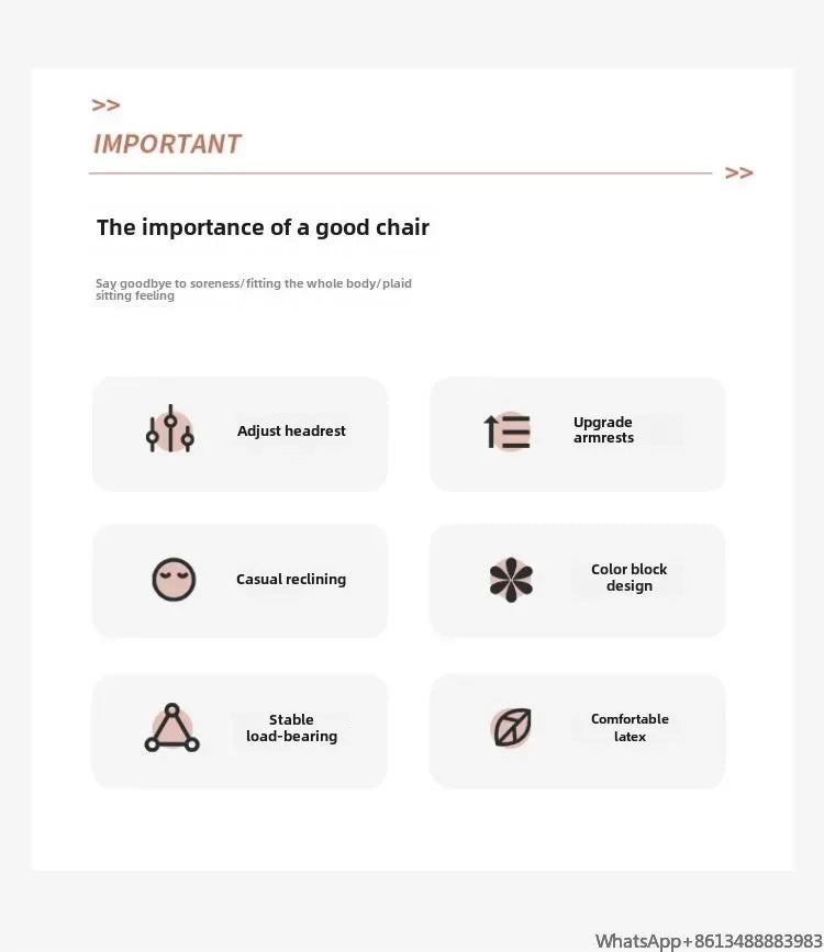 Bequemer Büro-Computerstuhl, universitätsschlafsaal, Schlafzimmer, Wohnzimmer, Spiel, Live-Streaming-Stuhl mit verstellbarer Rückenlehne