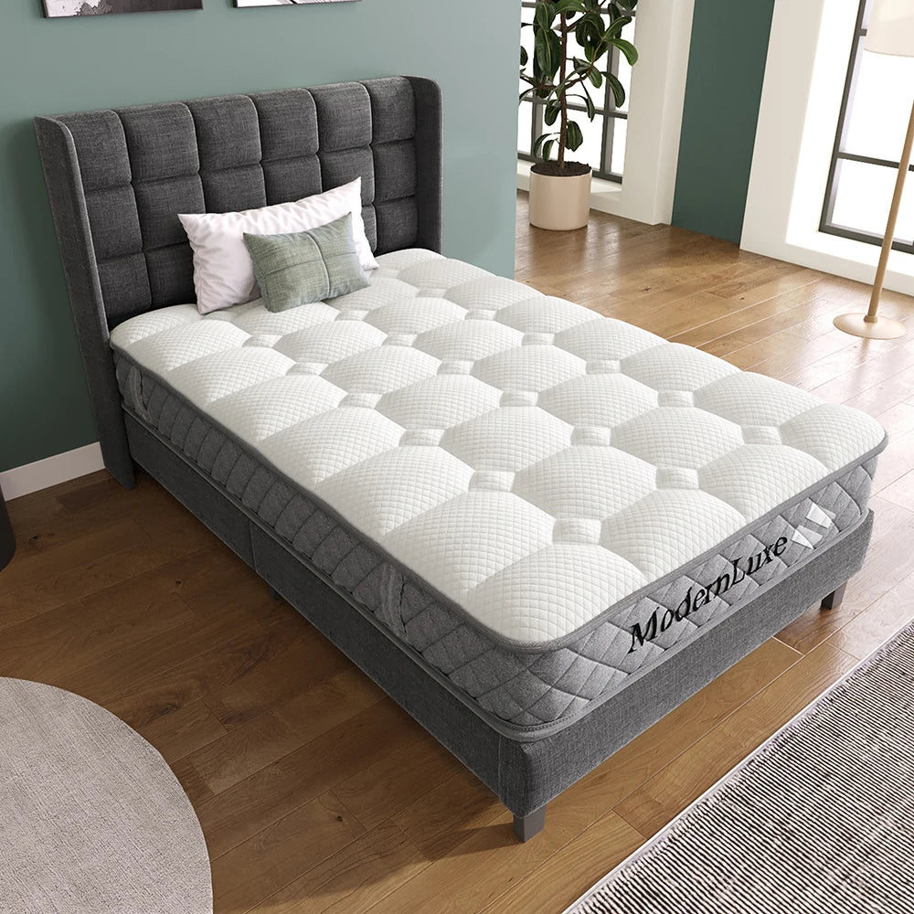 KOMHTOM Orthopädische Kaltschaummatratze mit 7-Zonen-Taschenfederkern, Härtegrad H3 (mittelfest), 20 cm Höhe