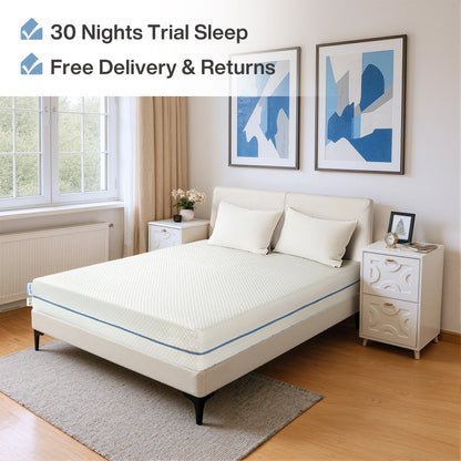 Tribesigns-Matratze, Kalschaummatratze, 90 x 200 cm, mittelfeste 7-Zonen-H3-Matratze mit atmungsaktivem, waschbarem Bezug, 20 cm hoch,