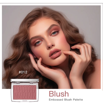 Blush Matte Natural Cheek Tint Brighten Face Waterproof Face Contouring Cosmetics Blush Powder Soft Female Makeup For Cheeks.