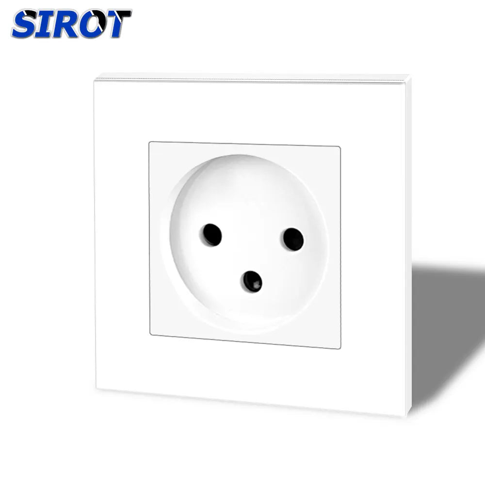 SIROT Israelische Steckdose mit USB Typ C, 86 mm flammhemmendes PC-Panel, AC 230 V 50 Hz, israelische Standard-Wandsteckdose, Weiß, Schwarz, Grau.