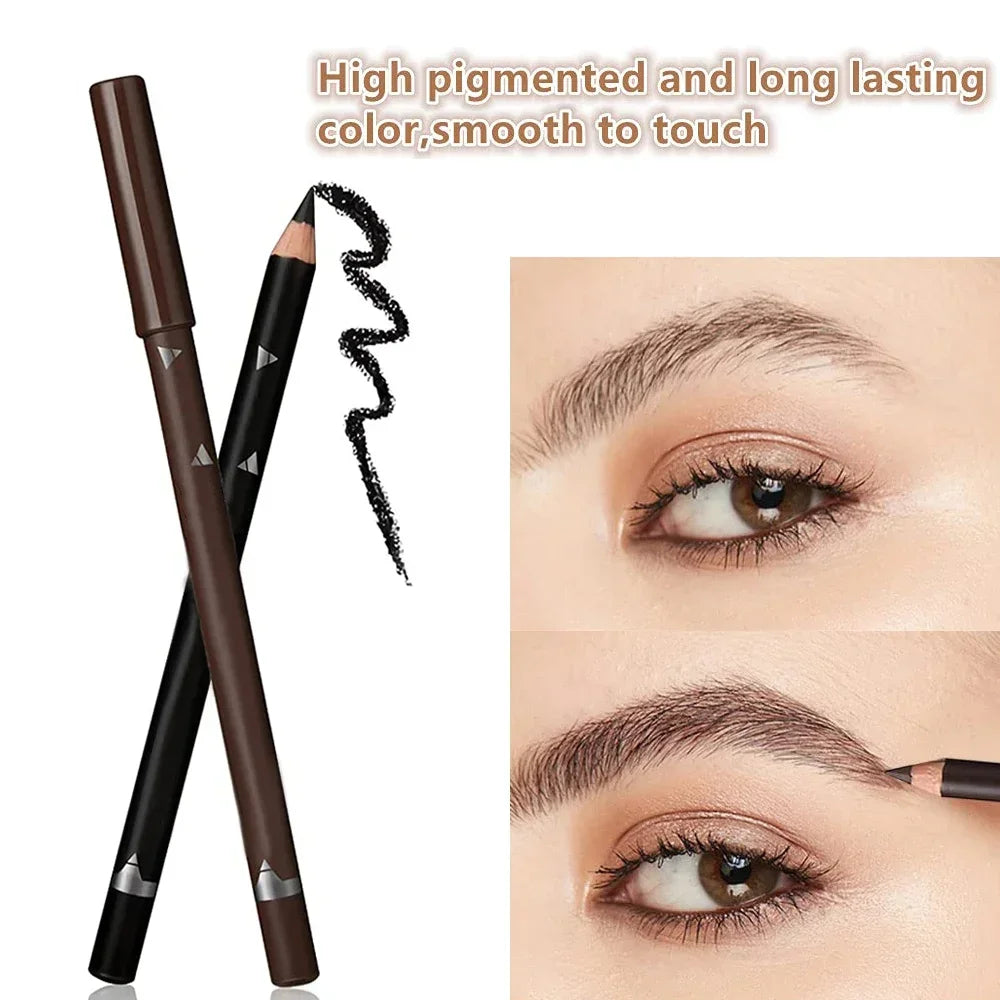 6/12Pcs Eye Brow Pencil Waterproof Professional Women Eye Makeup Pen Easy Color Natural Black Cosmetic Beauty Eyebrow Tool.