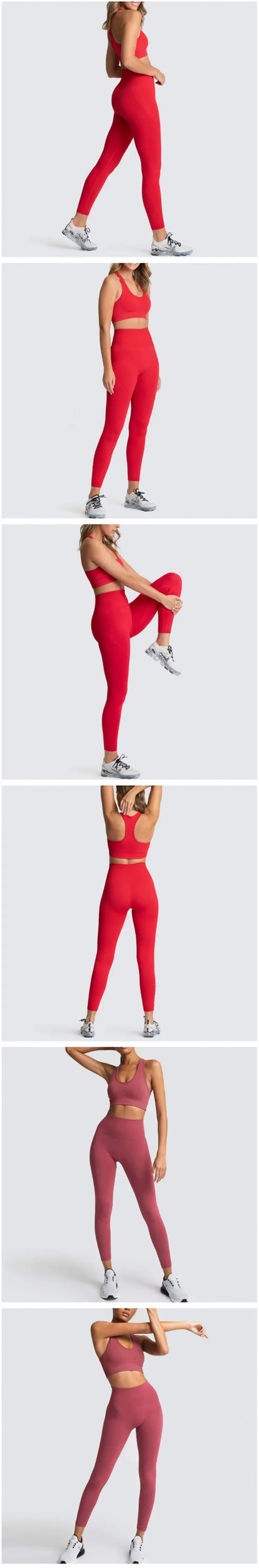 2025 Women's Yoga Set Seamless Sportswear 2-Piece Gym Yoga Clothes Sports Bra + Leggings Running Wear Skinny Sports Set Suits.