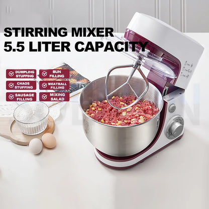 10L Stand Mixer Electric Kitchen Mixer Food Processor Dough Kneading Machine Kneader Kitchen Appliances Stir Fried chef's Machin.