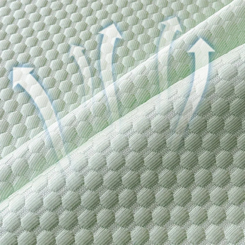 High End Latex Cooling Mattress with Elastic Band Quick-Dry Breathable Summer Bed Mat Machine Washable Foldable Sleeping Pad.