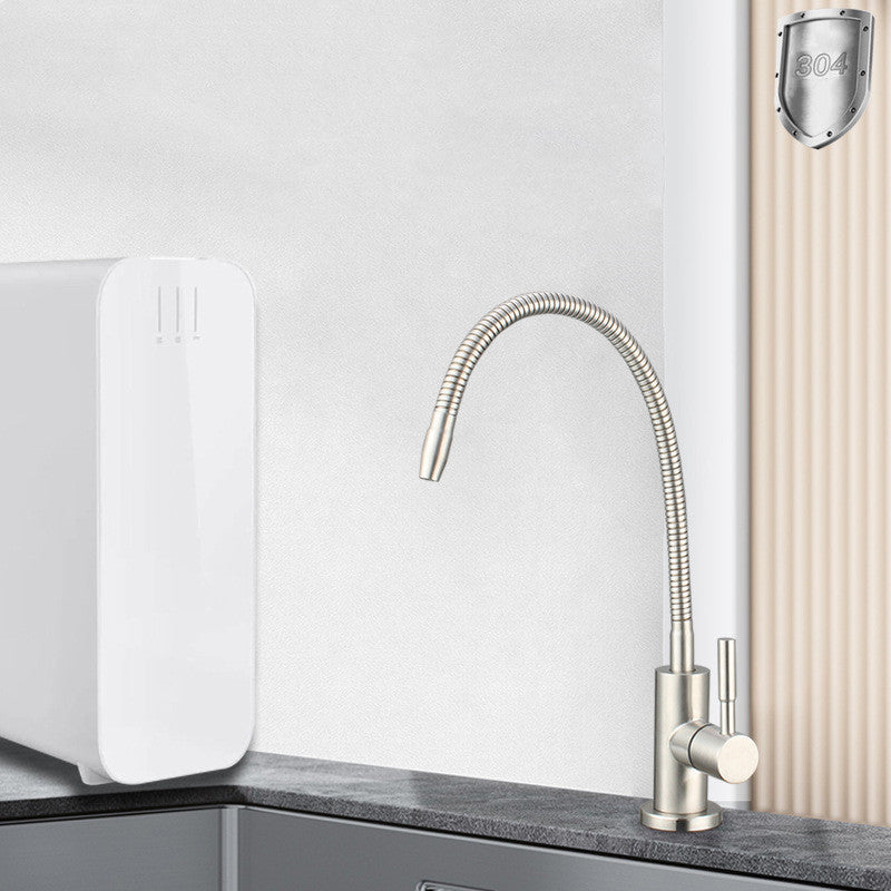 1/4" Kitchen Water Filter Tap Flexible Drinking Tap Water Purifier Faucet  304 Stainless Steel Kitchen Faucet