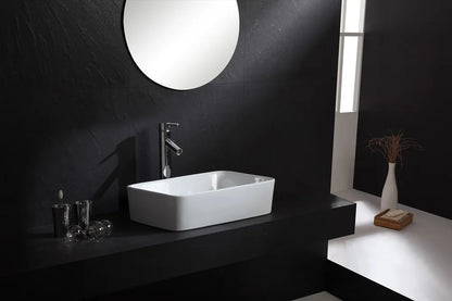 Rechteckiges Waschbecken, weißes Waschbecken, Arbeitsplatte, Keramik, Keramik, kleine Waschbecken, Schüssel, Arbeitsplatte, Waschtisch, Kunstbecken