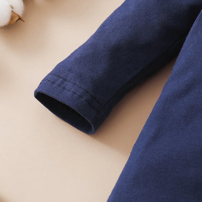 0-12 Monate Neugeborene Baby Bodysuit Kleinkind Baby Stram pler lange Ärmel Brief druck Overall Hut Mode niedlichen Stil tägliche Kleidung