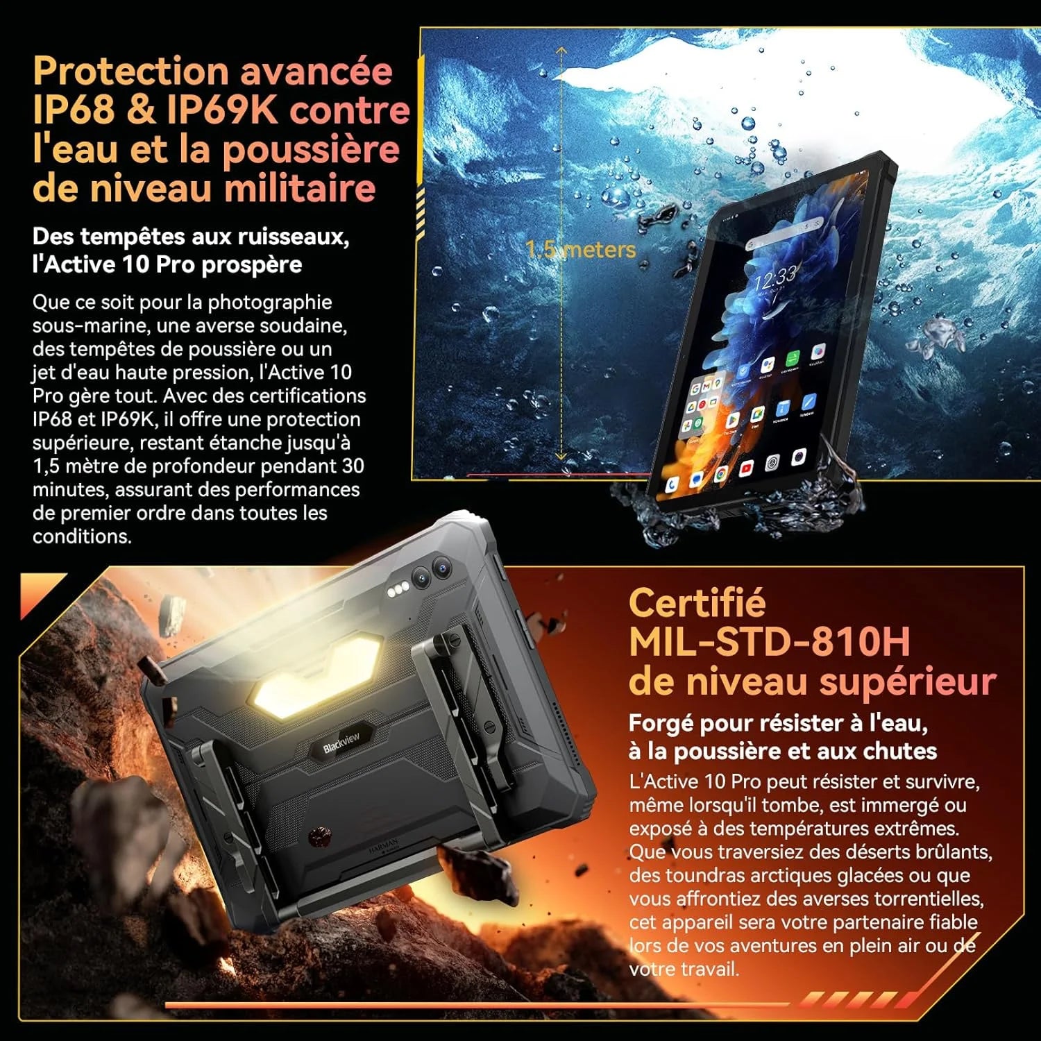 Blackview Active 10 Pro [No EU Charger] Rugged Tablet 36GB + 256GB 11.0" 30000mAh PC 108MP Dual SIM 5G.