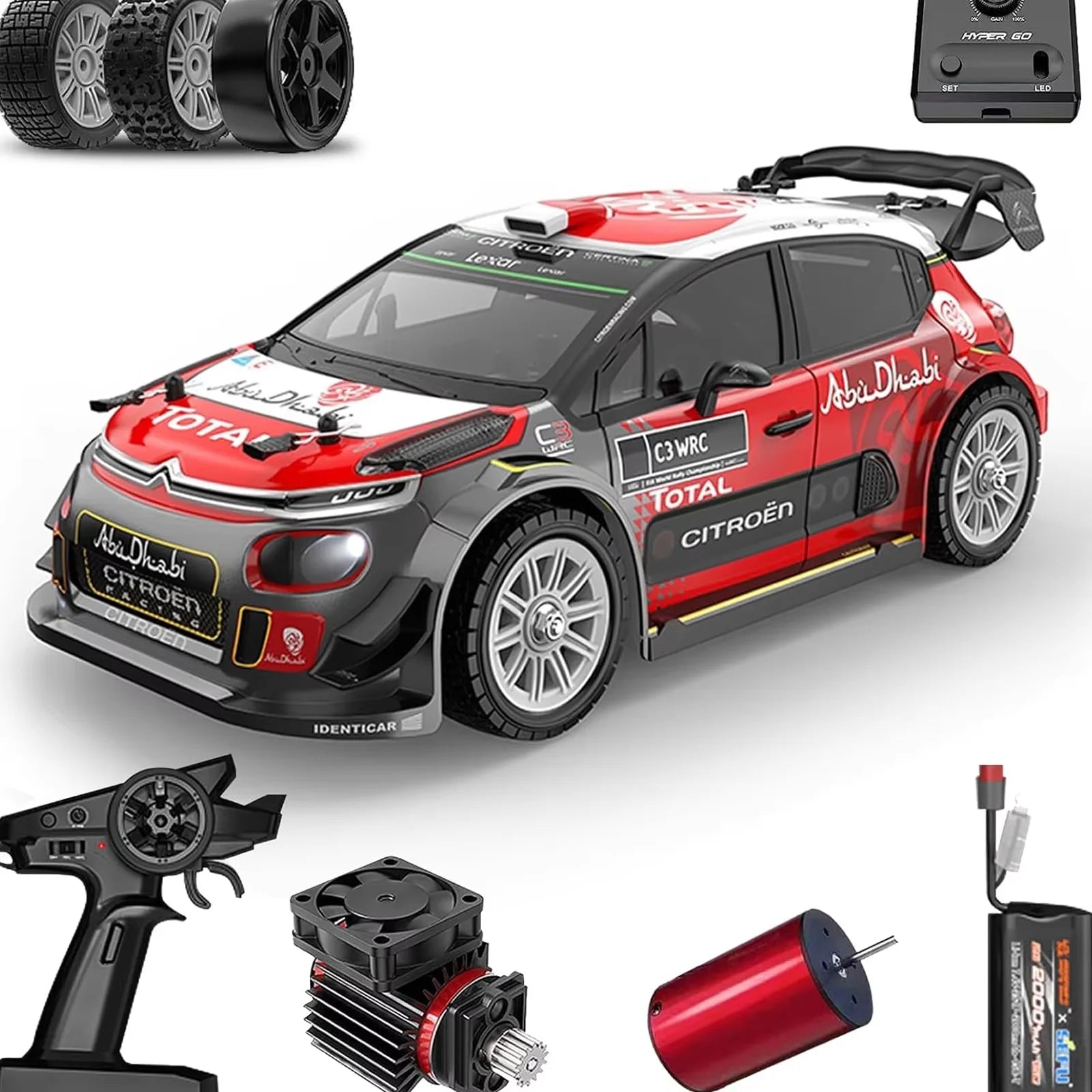 1/14 MJX 14303 Rc Drift Car 2.4G High Speed Drift Rally Truck Hyper Go Brushless 4WD Off-Road RC Cars for Adults for Kids Toys.