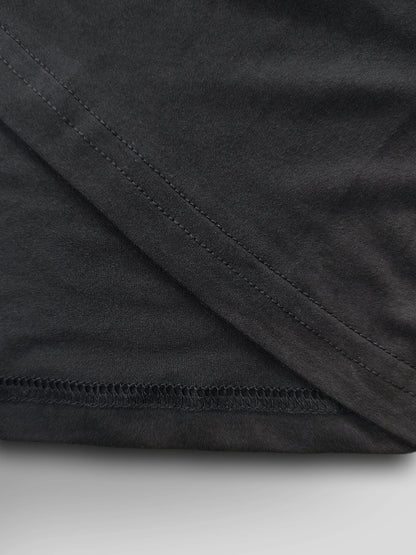 【0933】 Buchstaben und Engel Rundhals-Damen-T-Shirt mit kurzen Ärmeln, modisch bedrucktes Halbarm-Oberteil, elastisches T-Shirt