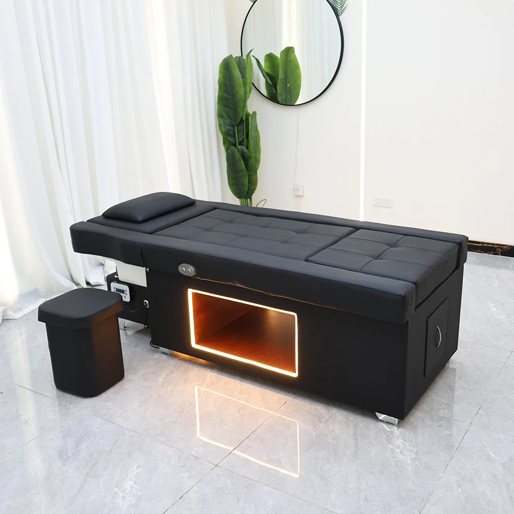 XinSheng 2025 Head SPA Massagebett, Shampoo-Betten mit Wasserzirkulation und Begasung, Massagetisch, Friseursalonmöbel