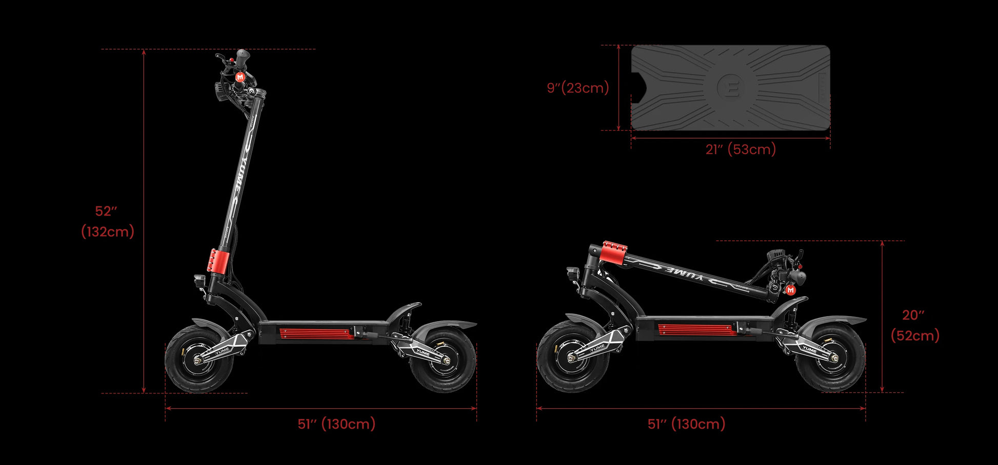 YUME Raptor 2*3000W Dual Motor Electric Scooter Adult Foldable Off Road Electric Scooter 60V-30AH Max Speed 85KM/H.