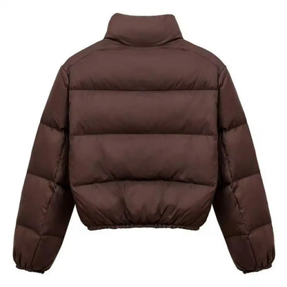 Reversjacke, einfarbige Jacke, winddicht, gepolstert, Daunenmantel mit Stehkragen für Herren und Damen, schmale Passform, Outdoor-Jacke für den Winter