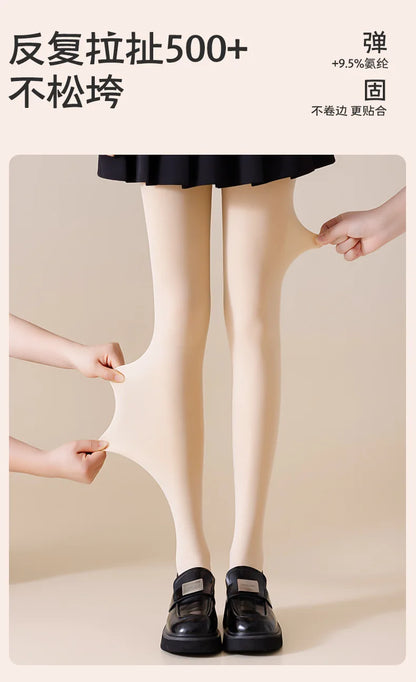 Women Tights Bare Legs for Women Autumn Winter Natural Skin Color Velvet Thickened Pantyhose Beauty Leggings One-piece Pants