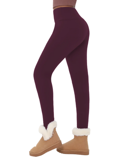 Womens Thermal Fleece Lined High Waisted Leggings. Workout Winter Warm Thick Tights Soft Yoga Pants.