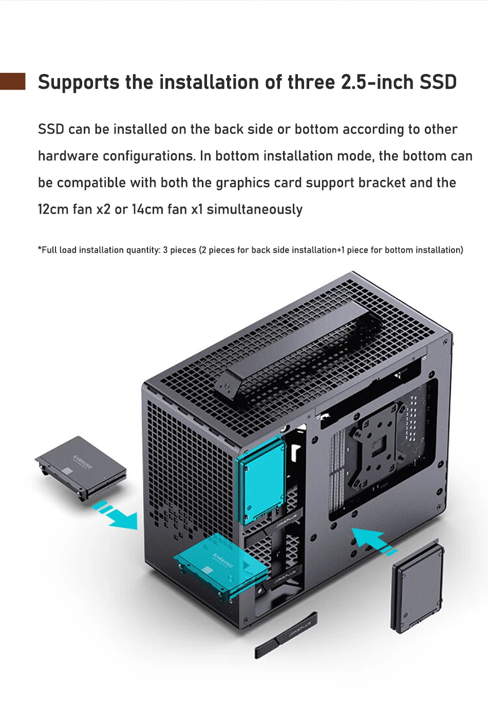 JONSBO Z20 MATX Case Detachable Handle Supports 240 Water-cooled 363mm Graphics Card Side  Transparency Desktop Mini PC Chassis