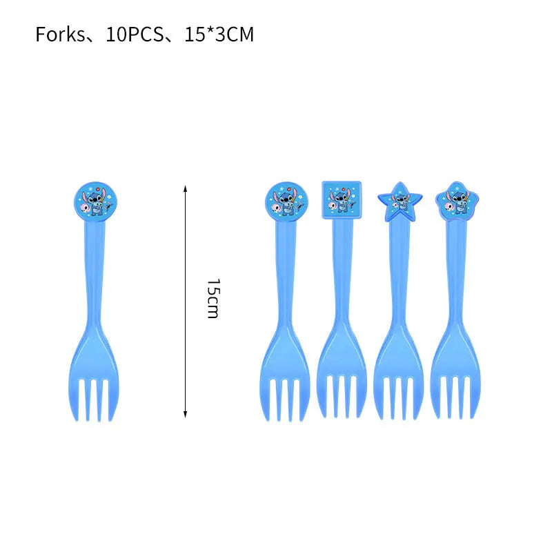 Disney Stich Geburtstag Dekorationen Einweg Geschirr Teller Serviette Stroh Tischdecke Folie Ballon Party Liefert Kinder Geschenke.