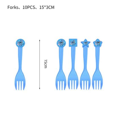 Disney Stich Geburtstag Dekorationen Einweg Geschirr Teller Serviette Stroh Tischdecke Folie Ballon Party Liefert Kinder Geschenke.