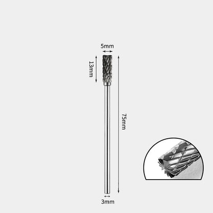 Hartmetallfräser, Wolframstahl-Schleifkopf, zylindrisch 6 mm, AE AX AX Metallfräser