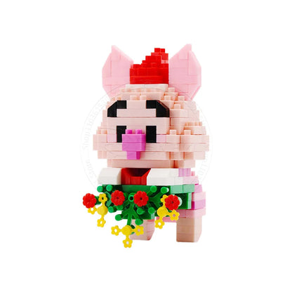 Stitch Disney Princess Elsa LinaBell Building Blocks Mickey Mouse Duck Mini Action Figures Blocks Assemble Toys Brick Kids Gifts