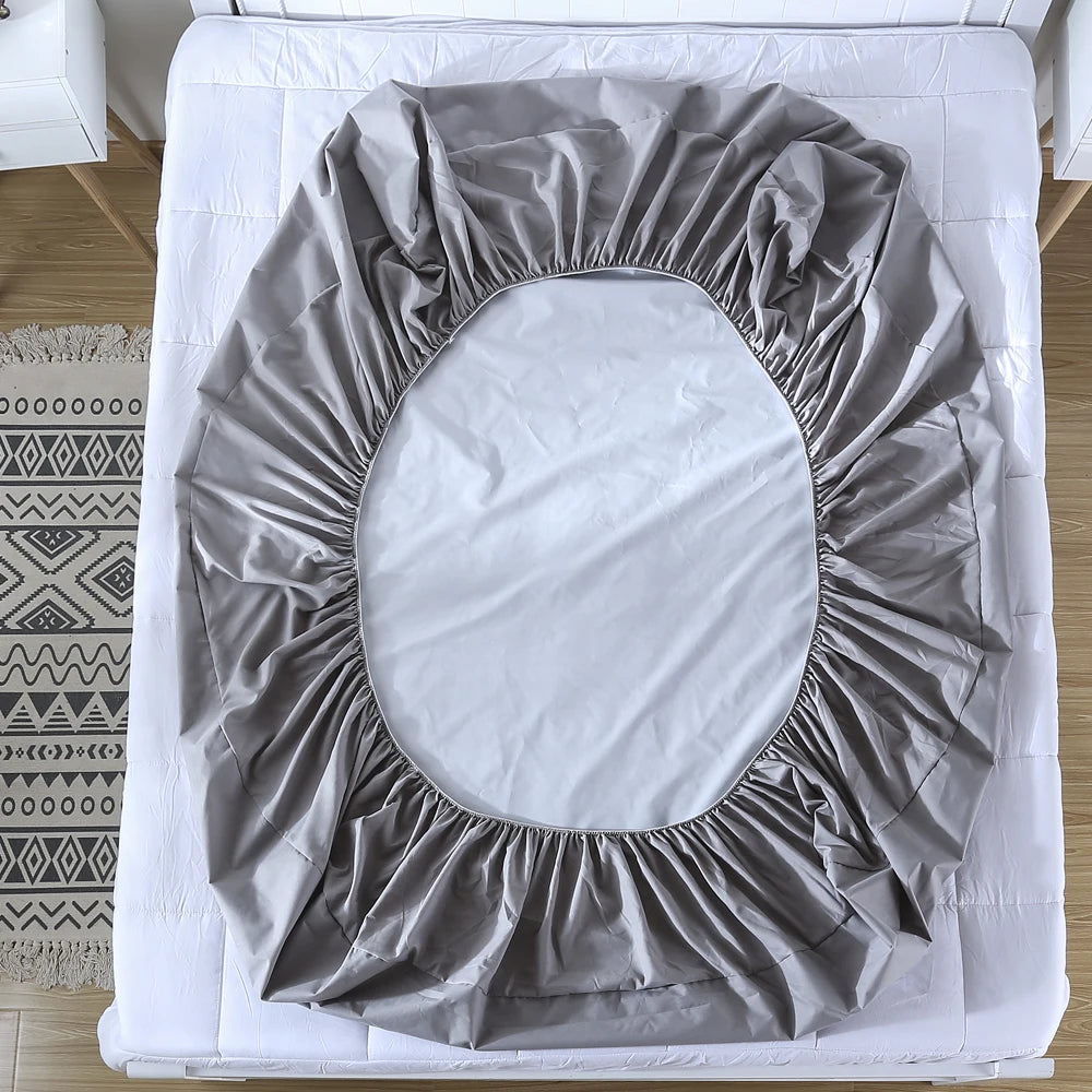 Solid Mattress Protector Waterproof Sheet Cover Black/Grey/Navy Blue Bed Mattress Pad Cover.