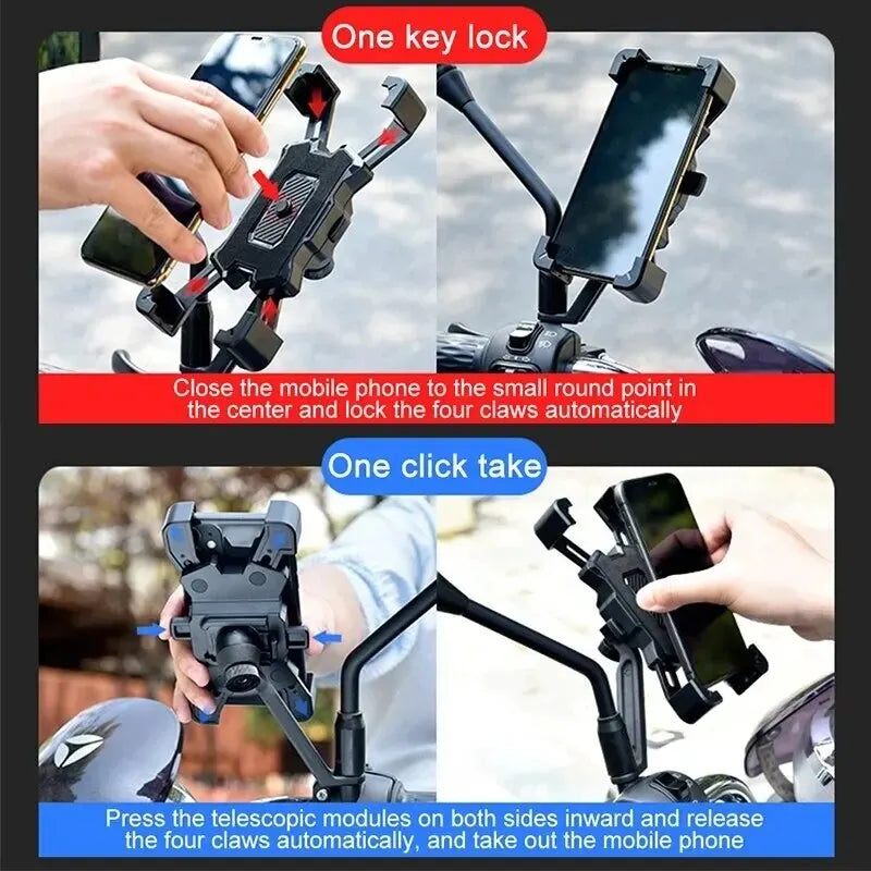 Non-slip Cycling Riding MTB Bike Moto Motorcycle Stand New 360° Rotatable Bicycle Phone Holder for iPhone Xiaomi Bracket.