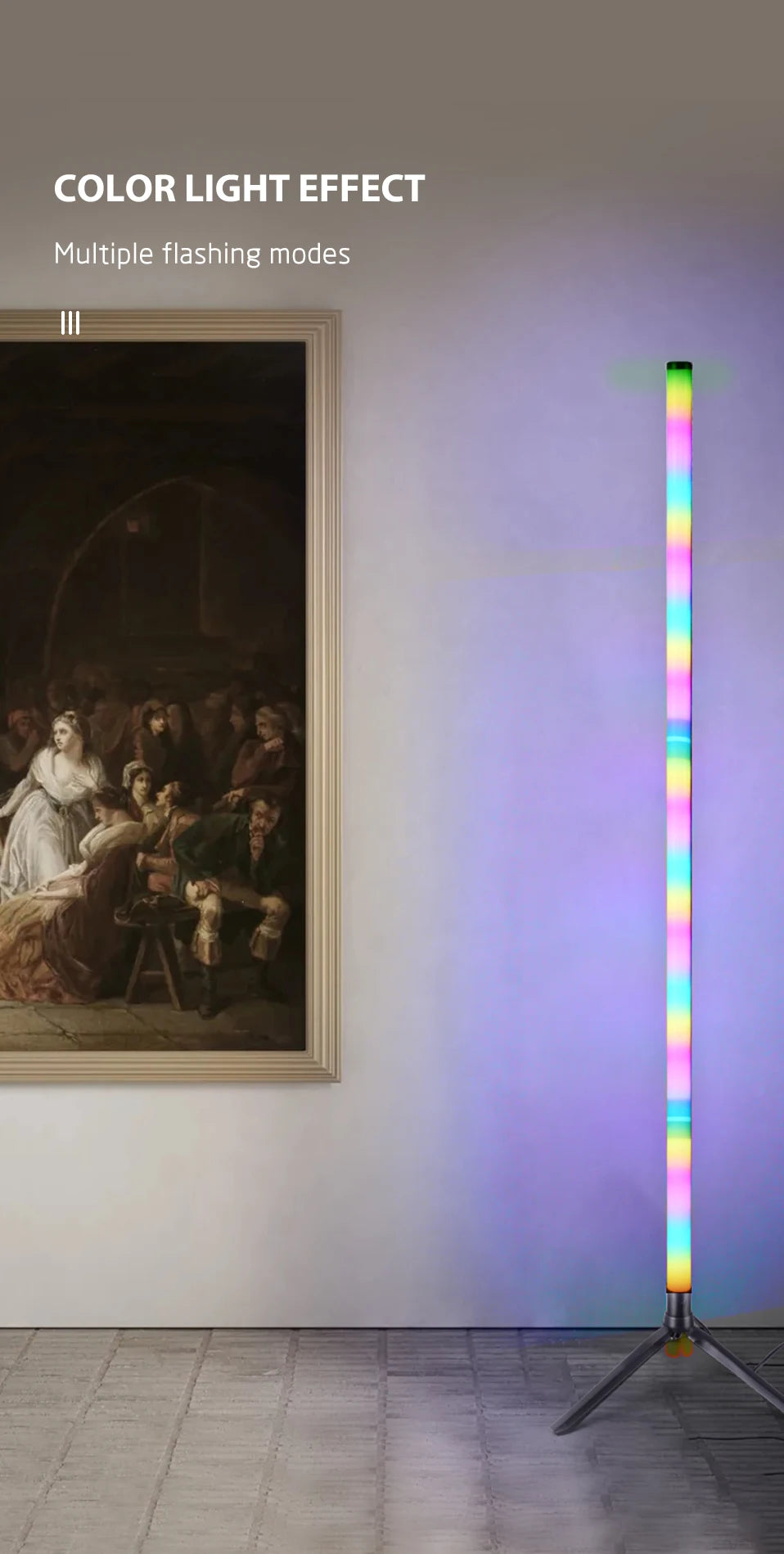 1PC RGB Stehleuchte RGB Ecke Stehleuchte Schlafzimmer Umgebungsbeleuchtung Skandinavischen Stil Farbwechsel Dimmbare Weiche Beleuchtung.