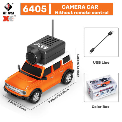 WLtoys 1/64 Mini RC Car with 720P FPV Camera Wifi APP Control 2.4G Reomte Contorl Racing Vehicle Toy for Children 6405 6406