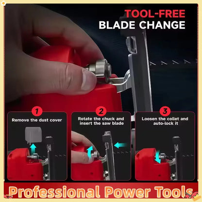 Milwaukee 3000 U/min bürstenlose Kurvensäge, kabellose elektrische Stichsäge, tragbares, multifunktionales, verstellbares Elektrowerkzeug für die Holzbearbeitung