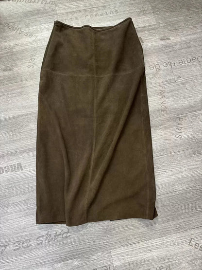 Retro High Grade Suede Real Leather Long Skirt 80cm For Women Upgraded Imported  Jupe Back Split Waist Loop Faldas Ankle-Length.