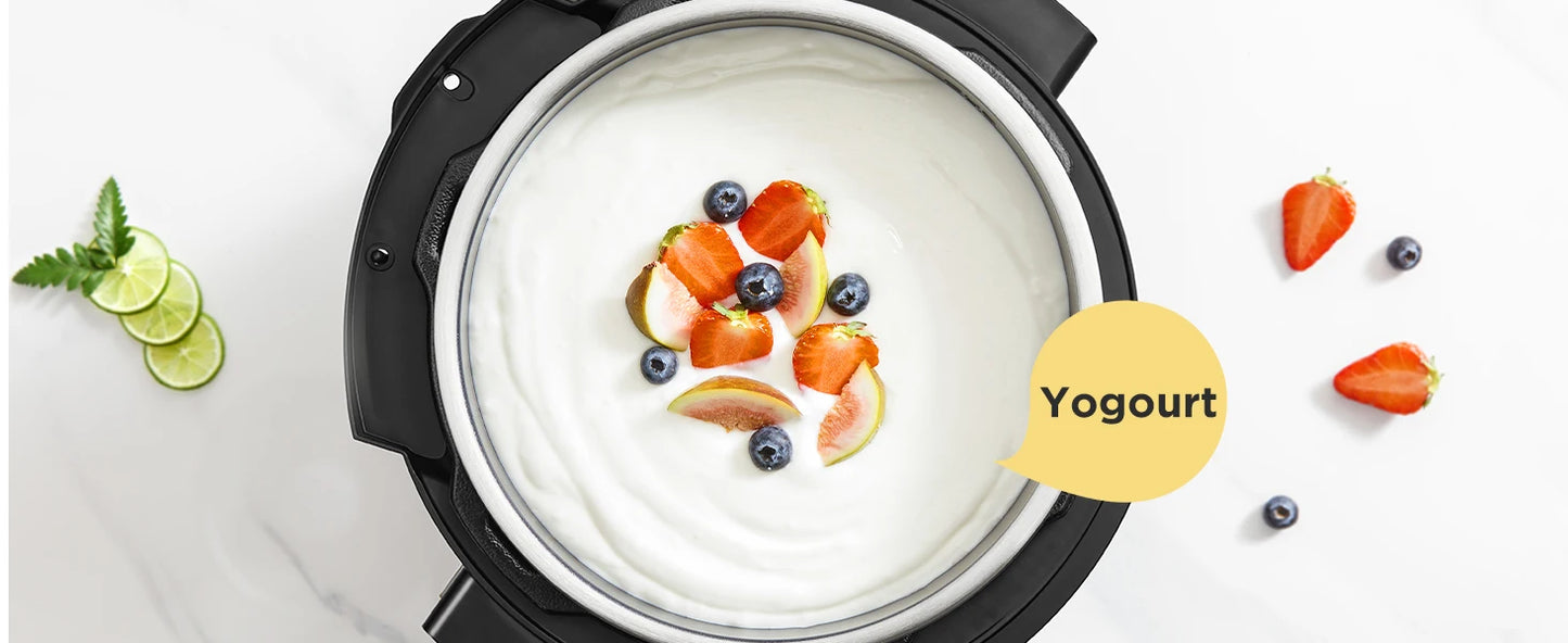 Midea Quick Electric pressure cooker 9-in-1 12 Predefined Programs Instant Stainless Steel Multicooker, Anti-stick Pot, 6L, Black.