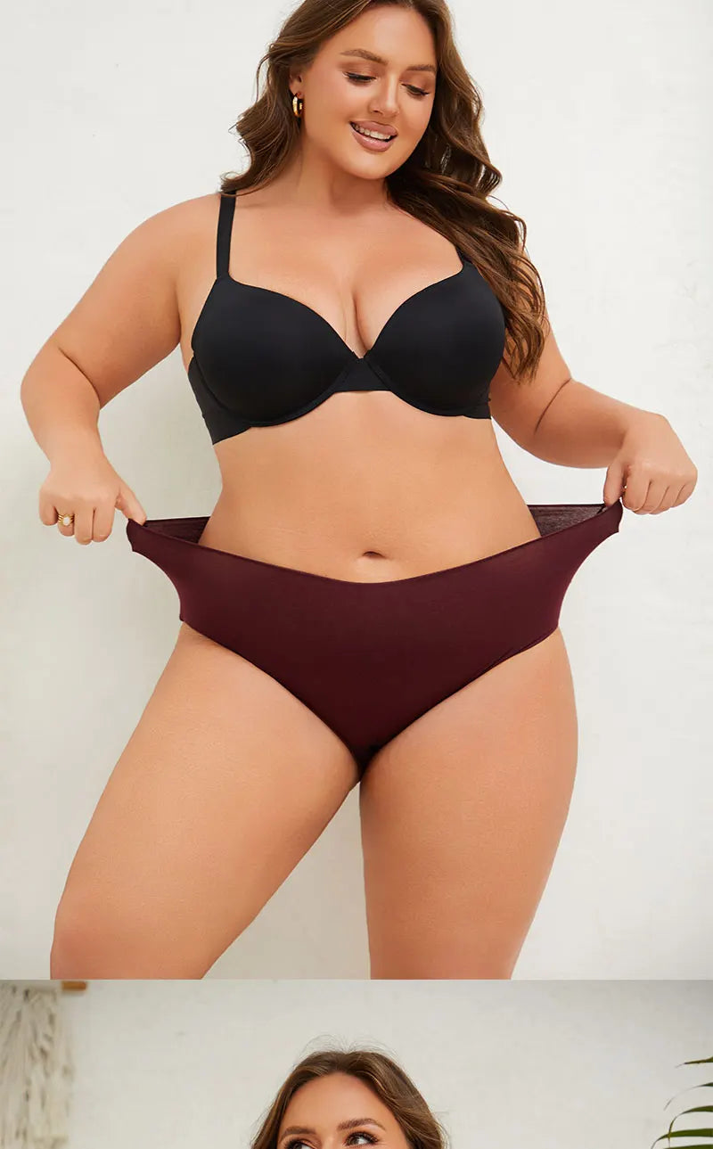 4Pcs/Set Comfort Cotton Panties Women High Waist Briefs Seamless Underwear Breathable Underpants Plus Size Panty S-2XL Intimates.