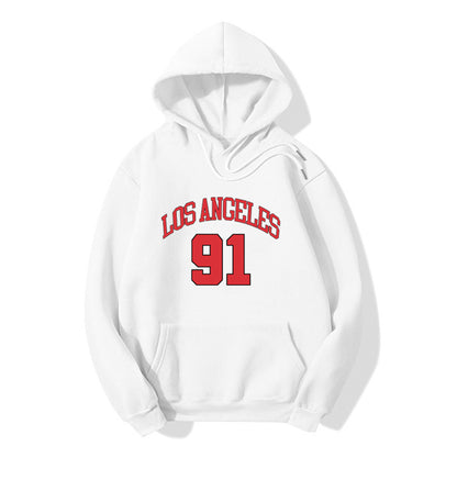 Blessyuki los angeles Brief gedruckt Hoodies Frauen 2023 Herbst Winter plus Größe lässig Vintage weibliche Sweatshirt Streetwear Top.