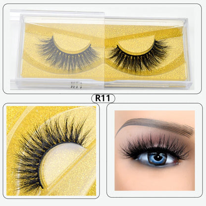 Mink Eyelashes Hand Made Crisscross False Eyelashes Cruelty Free Dramatic 3D Mink Lashes Long Lasting Faux Cils for Makeup Tools
