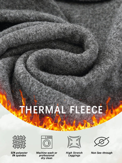 Superweiche, mit Fleece gefütterte Leggings für Damen, Workout, Yoga, Laufen, Thermo-Warmhose für kalten Winter
