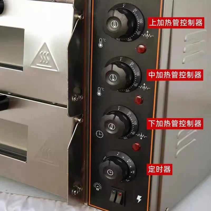 Kommerzielle elektrische Backen Pizza Ofen Lebensmittel Backen Ausrüstung einzelne Doppelschicht Backen Pizza Ofen effiziente Heizung schnell