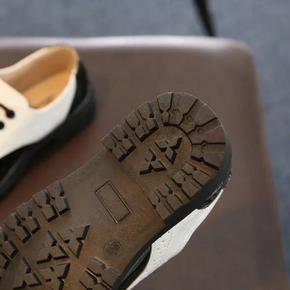 2024 New Spring Summer Autumn Kids Shoes For Boys Girls British Style Children's Casual Sneakers PU Leather Fashion Shoes Hot.