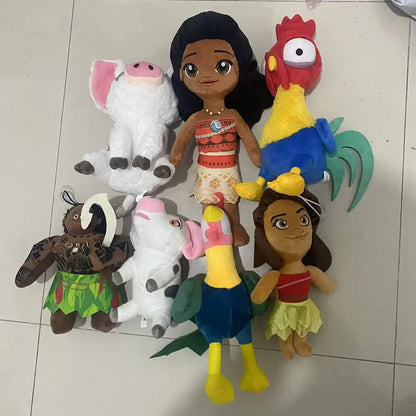 New Disney Movie TV Moana 2 Plush Pet Pig Pua Maui Heihei Stuffed Animals Cute Vaiana Cartoon Plush Toy Dolls Birthday Xmas Gift