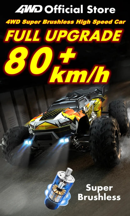 4WD Remote Control Car Off Road 4x4 RC High Speed Buggy Truck Super Brushless 50 or 80KM/H Fast Drift Racing Toy Kids Adults.