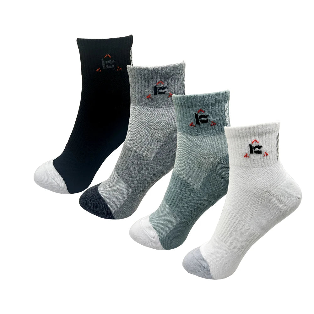 4 Pairs Men Cotton Dress Socks Pure Color High Quality Soft Breathable Black Business Casual Men Summer socks Large Size.
