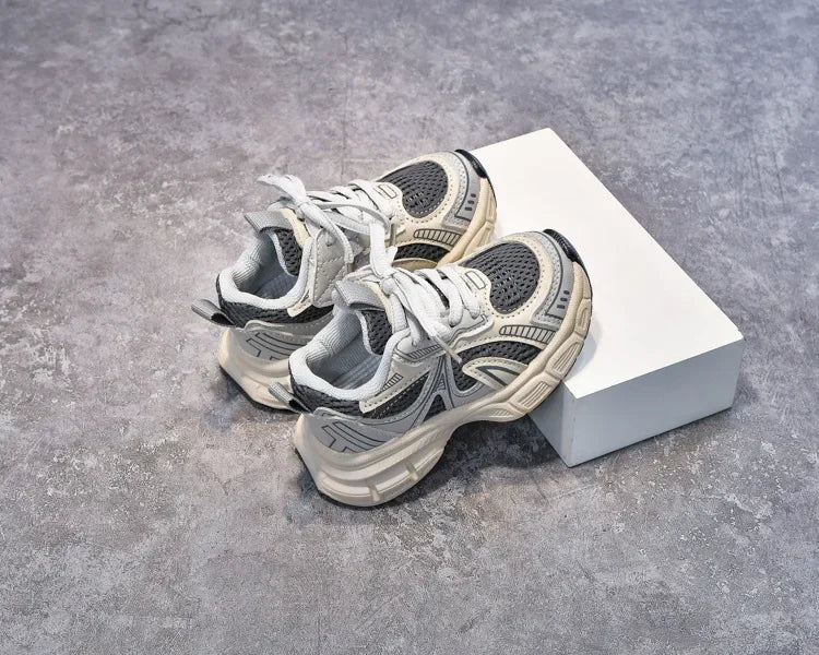 Boys Girls Running Shoes Thick Soft Sole Children Sneakers Mesh Breathable 2025 New Fashion Kids Sports Shoes for Students Trend.