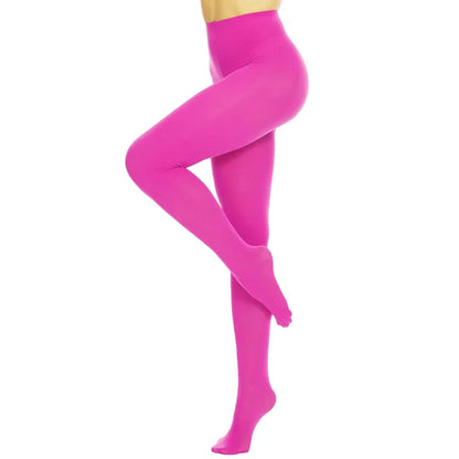 Kave 2024 Autumn Winter Christmas Women 80D Soft Solid Color Semi Opaque Footed Tights High Waist Womens Tights Plus Size Tights.