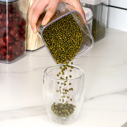 FAIS DU Food Storage Jar With Lid Kitchen Container Kitchen Organizer Stackable Dustproof Moisture Resistant Kitchen Accessories.