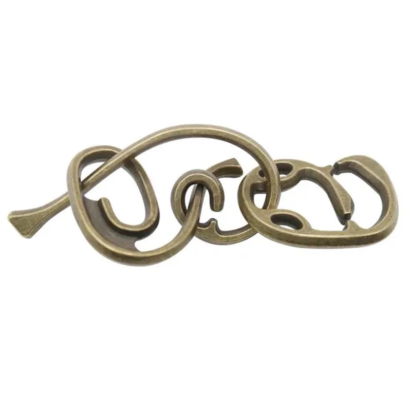 Classic IQ Metal Brain Magic Baffling Puzzles Game Toys for Children Adults Funny Gifts