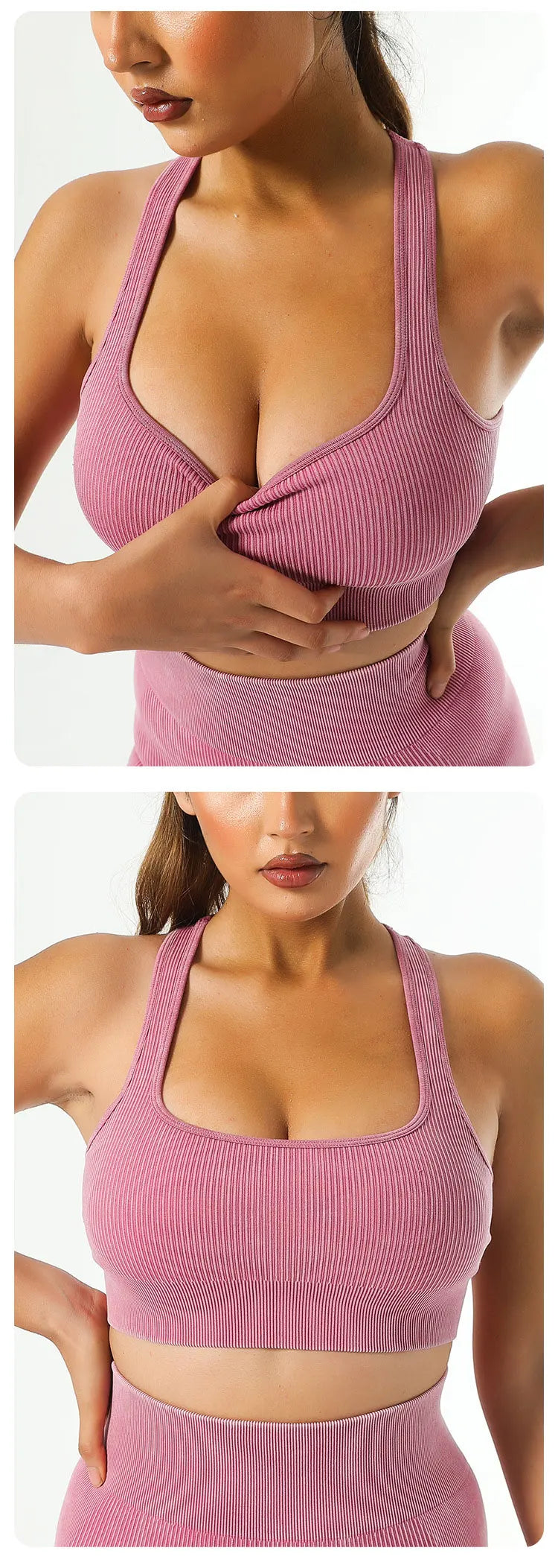 Yoga Suit High Waist Leggings Running Training Tights Sports Outfits Long Sleeve Crop Top Bra Seamless Fitenss Set Fitness Wear