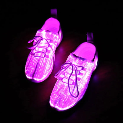 7ipupas LED Shoes for Boys Girls Women and Men Fiber Optic Shoes and Elastic Sole USB Rechargeable Lightweight Sneakers.