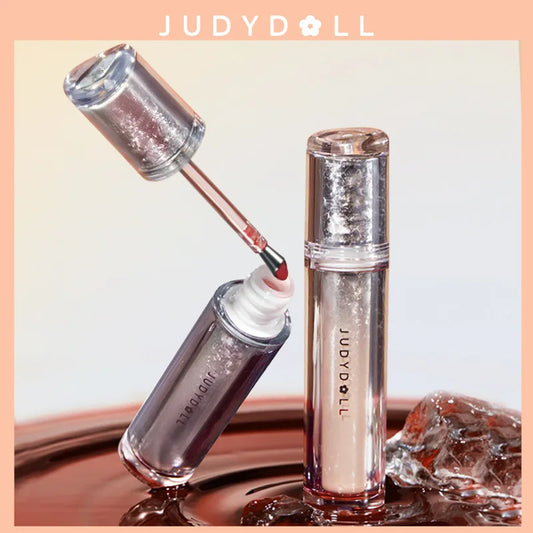 Judydoll Lip Glaze Mirror Shine Watery Lipstick Non-Stick Cup Long Lasting Moisturising Lip Tint Waterproof Makeup Cosmetics.