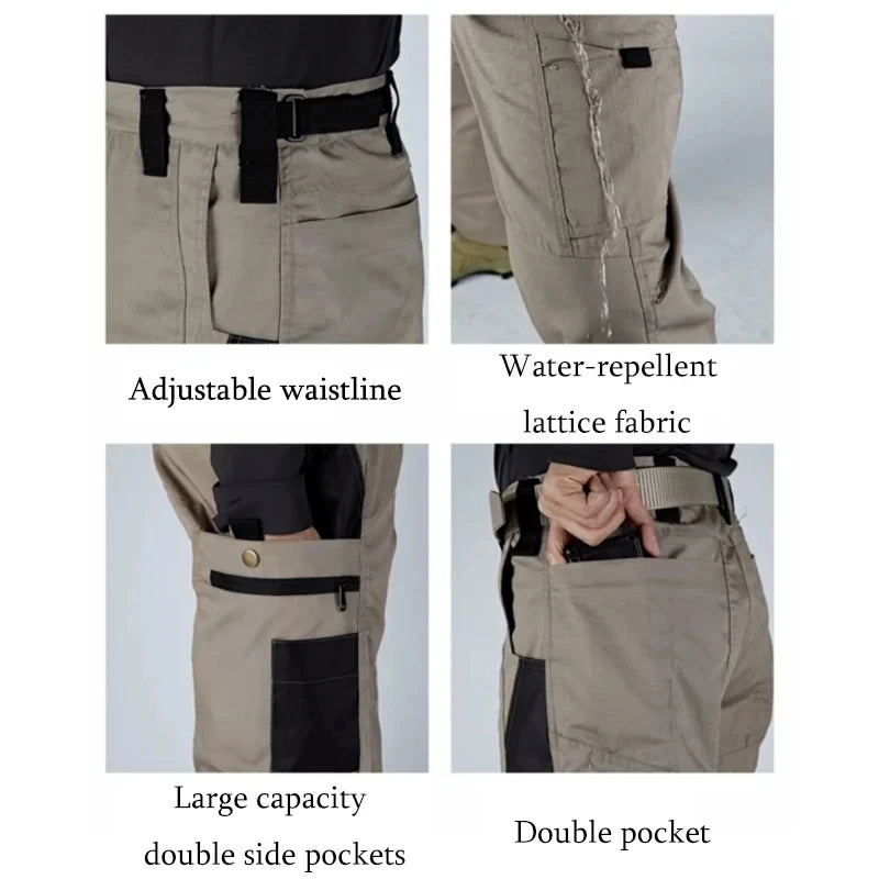 Tactical Pants Men Waterproof Waterproof pants men Combat Trousers Outdoor Multi-pocket Wear-resistant Cargo Pant.